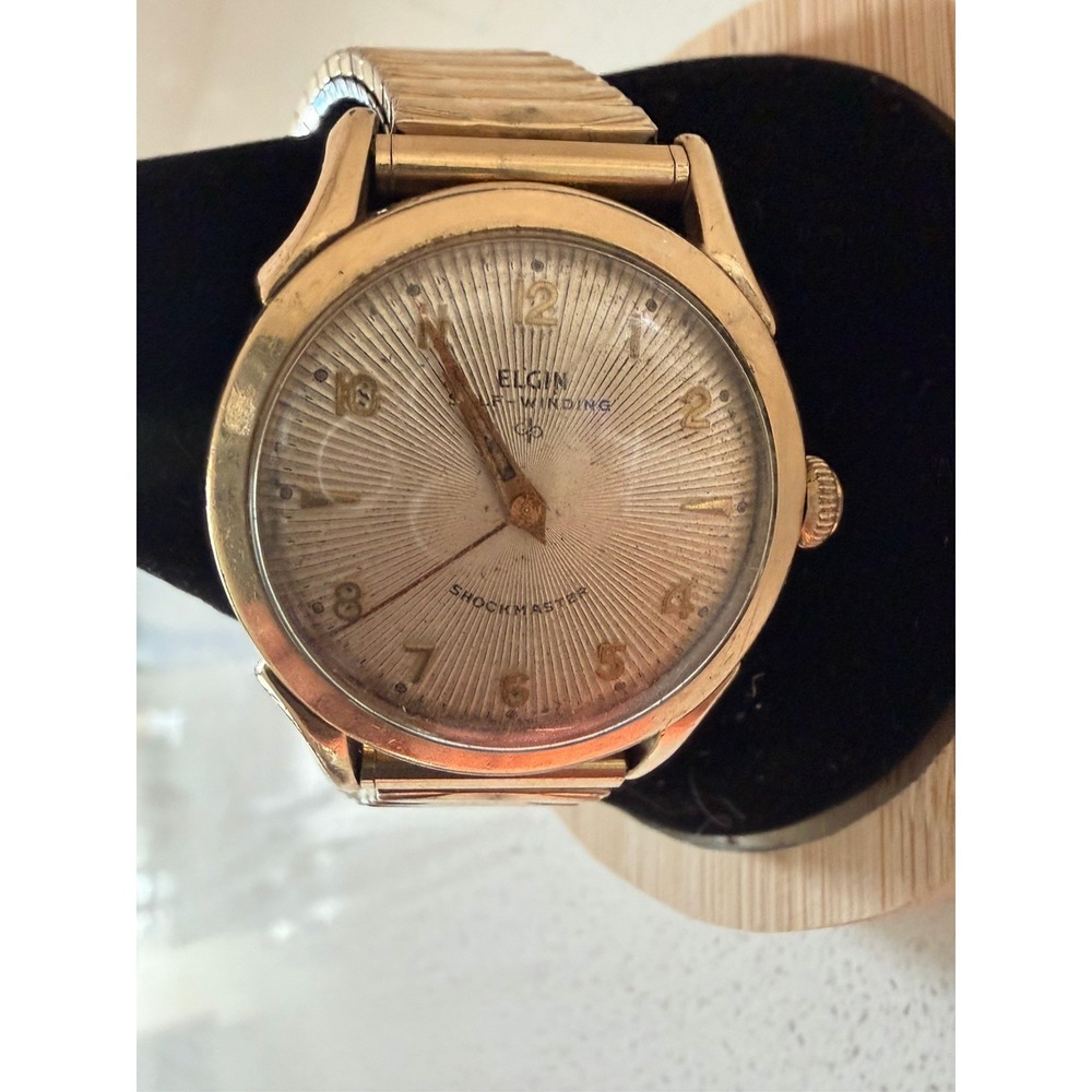 Vintage Rare ELGIN Watch Shockmaster Automatic Self-Winding 10K Gold Filled
